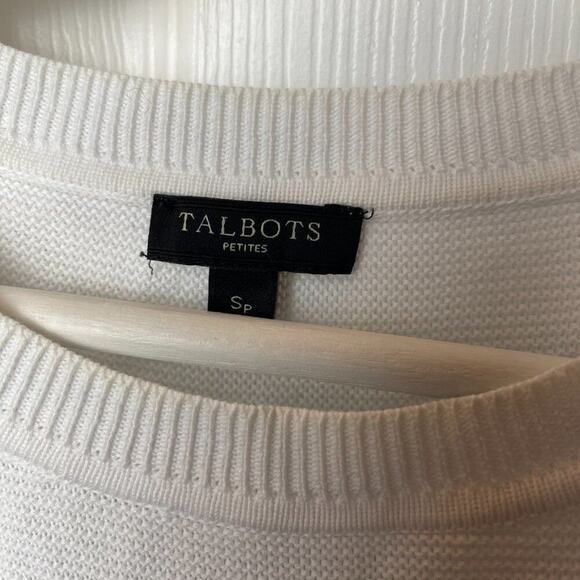 Talbots Black & White Striped 3/4 Sleeve Sweater Womens Size PS - Picture 3 of 5